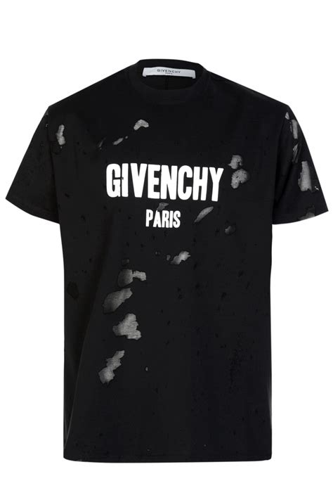 givenchy t-shirt heren|Givenchy distressed t shirt.